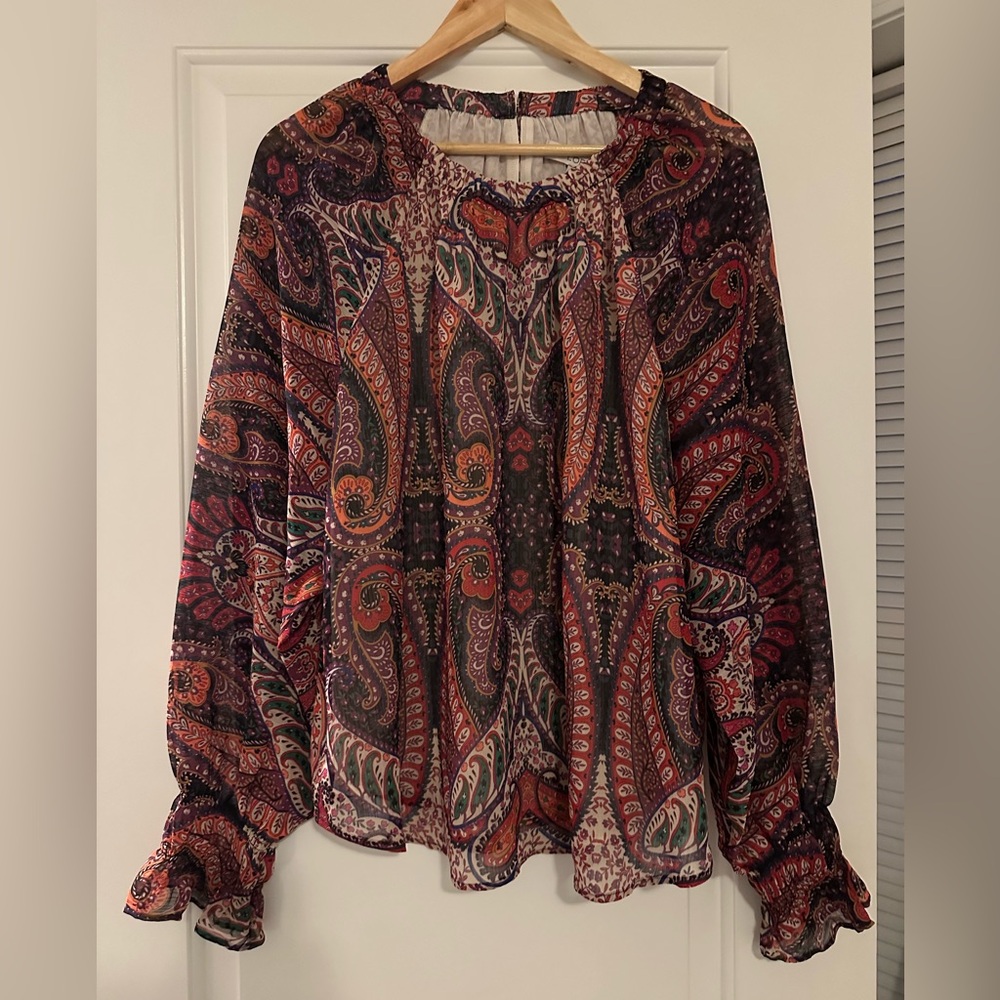 LOFT Multicolor Paisley Blouse